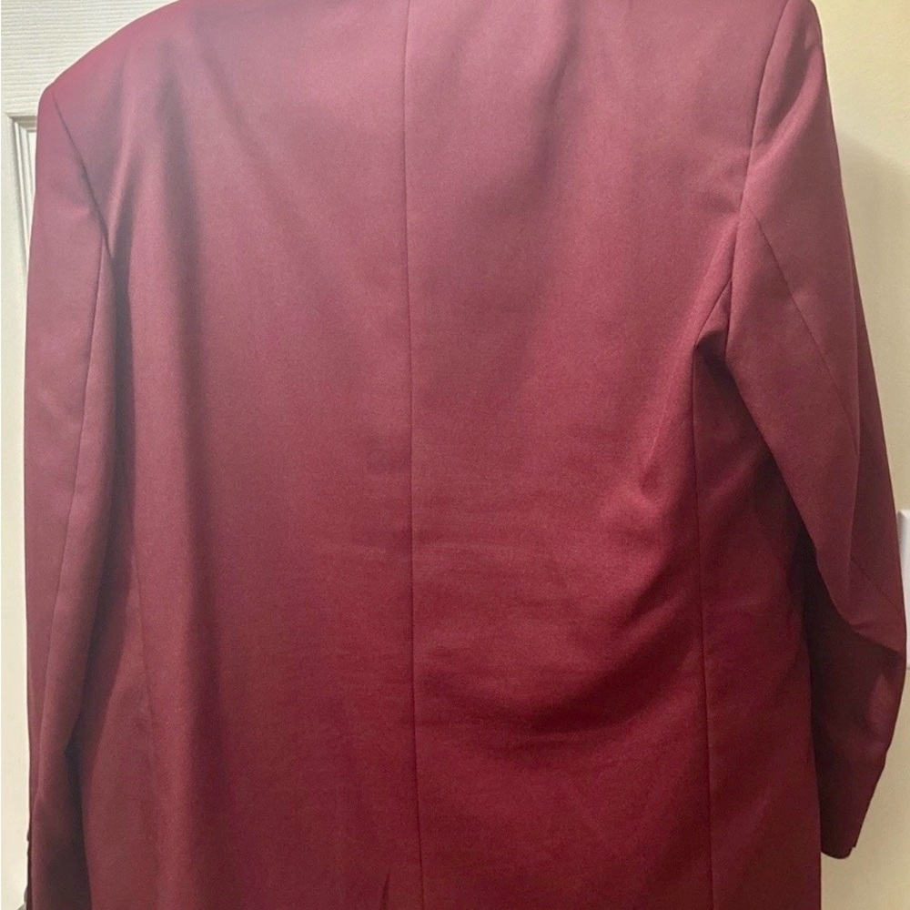 Vittorio St.Angelo Burgundy 3 Button Lined Jacket, Suit Jacket, Sport Coat 46R. - Picture 5 of 11